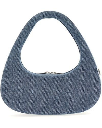 Coperni Handtasche "Denim Baguette Swipe Bag" - Blau