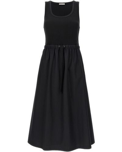 Moncler Long Drawstring Dress - Black