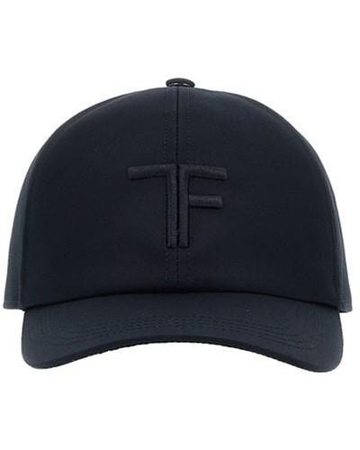 Tom Ford Cappellino ricamo logo - Blu