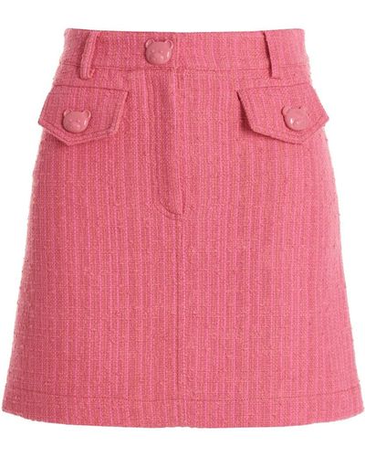 Moschino Mini Tweed Skirt - Pink