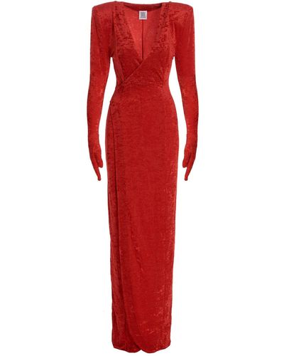 Vetements 'crocy' Long Dress - Red