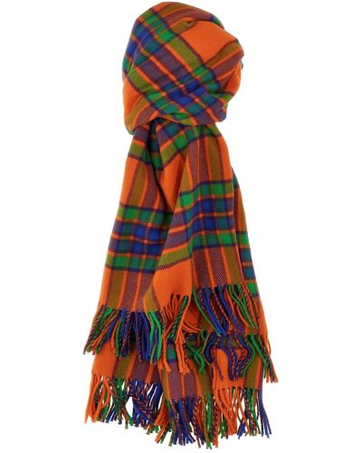 Etro Check Scarf - Red