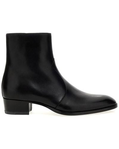 Saint Laurent 'wyatt' Ankle Boots - Black