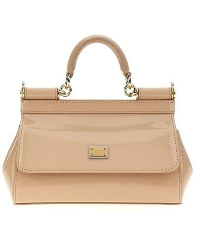 Dolce & Gabbana 'sicily' Small Handbag - Natural