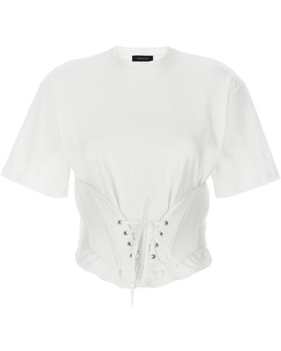Mugler Korsett-T-Shirt - Weiß