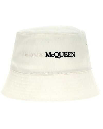 Alexander McQueen Logo Bucket Hat - Natural
