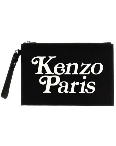 KENZO ' Utility' Large Clutch Bag - Black