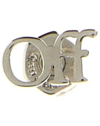 Off-White c/o Virgil Abloh Einzelne Ohrringe "Logo" - Weiß