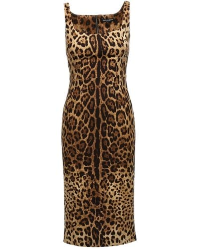 Dolce & Gabbana Kleid Mit Animalprint - Natur