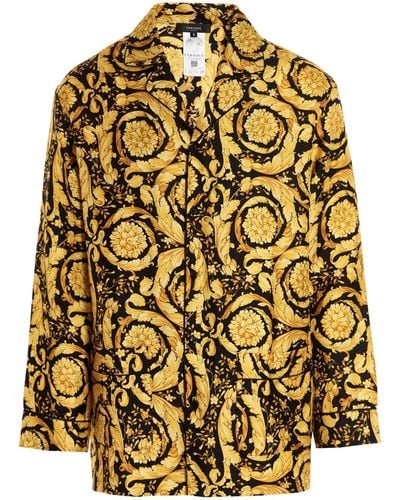 Versace 'baroque' Pyjama Shirt - Metallic