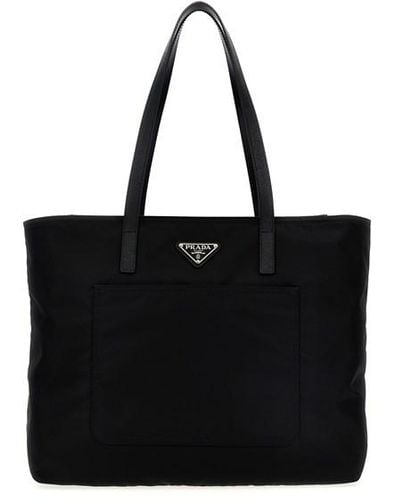 Prada Re-nylon Shopping Bag - Black