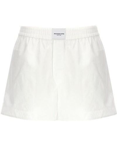 T By Alexander Wang 'classic Boxer' Shorts - White