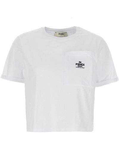 Fendi T-Shirt " Roma" - Weiß