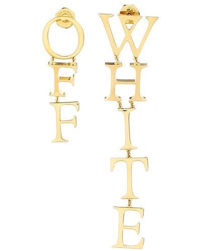 Off-White c/o Virgil Abloh Pendant Logo Earrings Gioielli Oro - Metallizzato