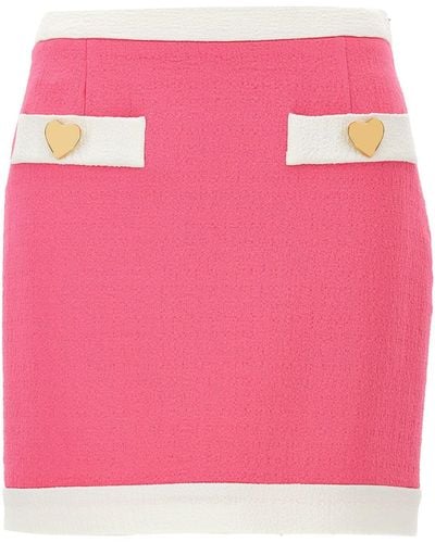 Moschino 'heart Buttons' Skirt - Pink