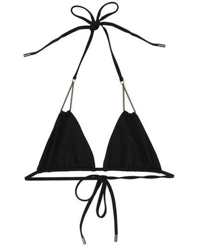 Saint Laurent Triangle Bikini Top - Black