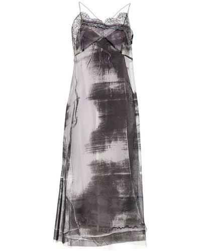 Maison Margiela 'freeze-frame' Midi Dress - Grey