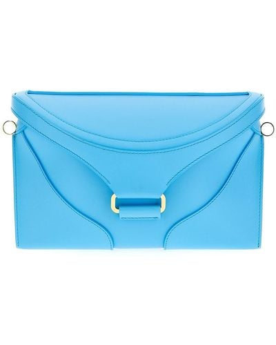 Rodo Clutch Bag With Shoulder Strap - Blue