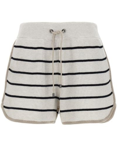 Brunello Cucinelli Striped Shorts - Grey
