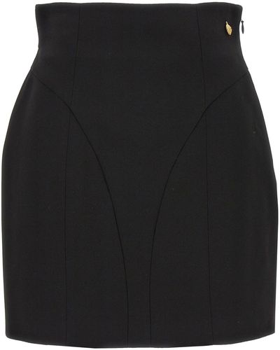 Balmain High Waist Miniskirt - Black