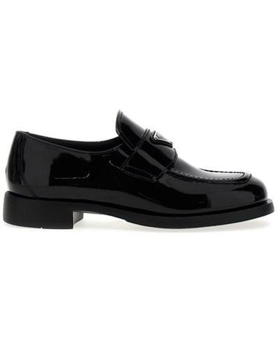 Prada Patent Loafers - Black
