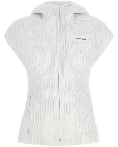 Ferragamo Hooded Vest - White