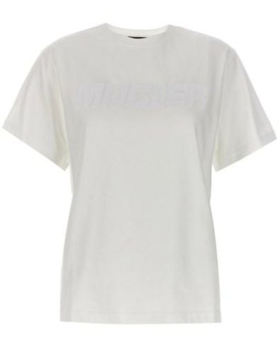 Mugler T-shirt logo gommato - Bianco