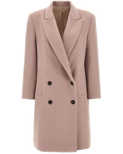Brunello Cucinelli Double-breasted Coat - Pink