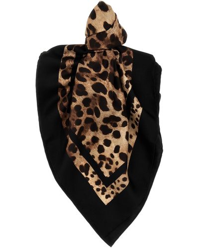 Dolce & Gabbana Schal "Leopard" - Schwarz
