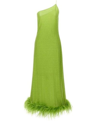 Oséree 'Lumiere Plumage' Long Dress - Green