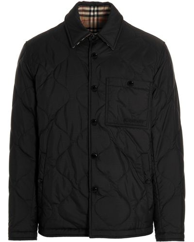 Burberry Reversible Quilted Overshirt - Black