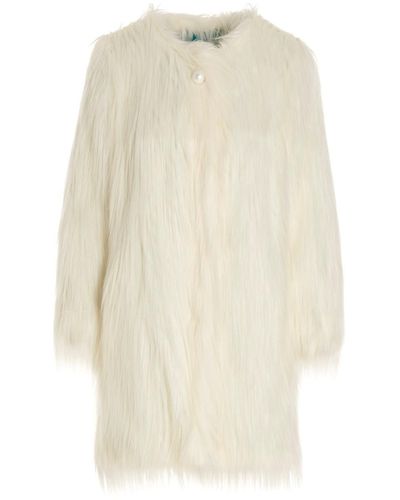 Alabama Muse 'kate' Faux Fur Coat - White
