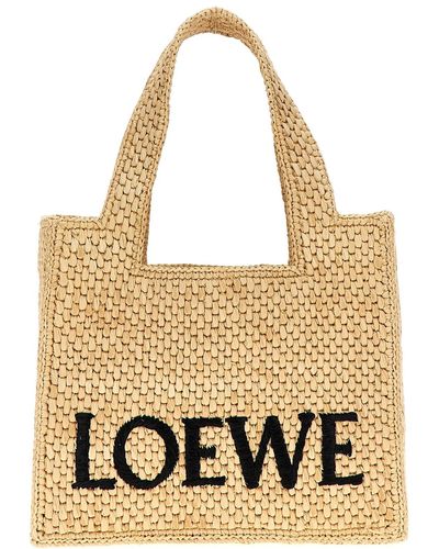 Loewe 'font Tote Mini' Shopping Bag - Metallic