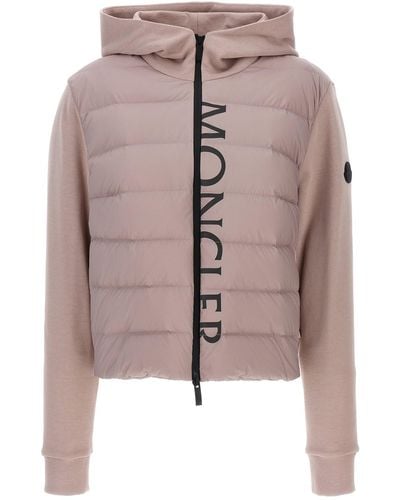 Moncler Two-material Hoodie - Pink