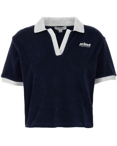 Sporty & Rich 'prince Sporty Terry' Polo Shirt - Blue