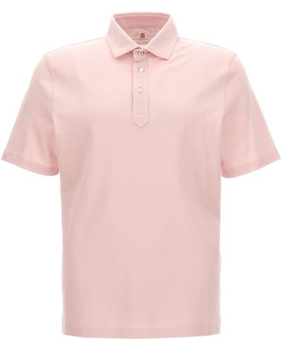 Brunello Cucinelli Polohemd Aus Baumwollpiqué - Pink