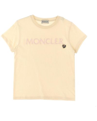 Moncler Logo Embroidery T-shirt - White