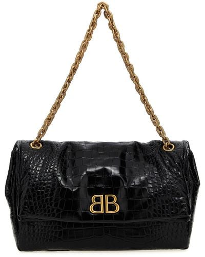 Balenciaga 'monaco Sling' Medium Shoulder Bag - Black
