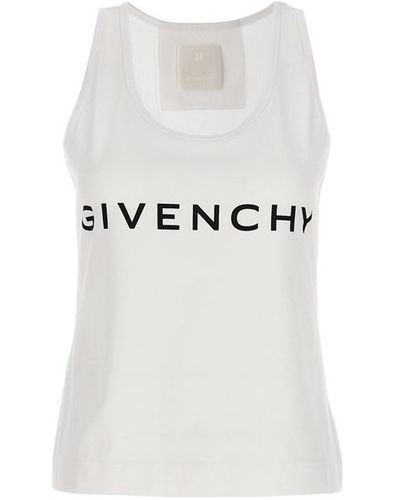Givenchy Tank top stampa logo - Grigio