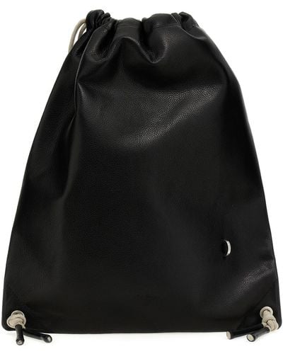 Rick Owens Leather Backpack - Black