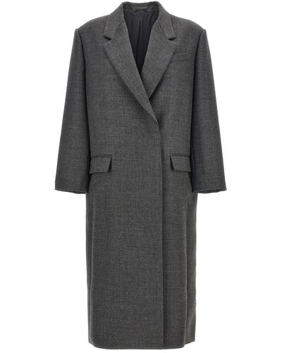 Brunello Cucinelli Double-breasted Coat - Grey