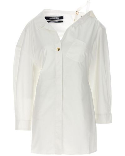 Jacquemus Kleid "La Mini Robe Chemise" - Weiß