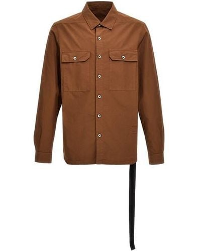 Rick Owens DRKSHDW Camicia cotone - Marrone