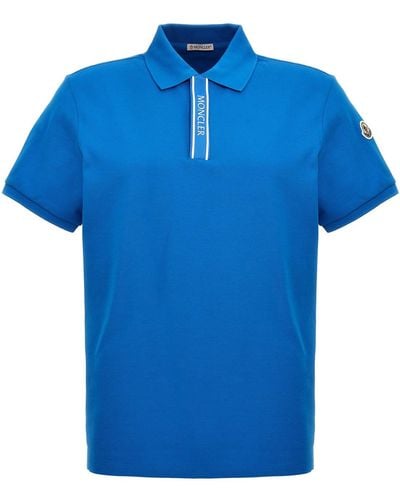Moncler Logo Polo Shirt - Blue