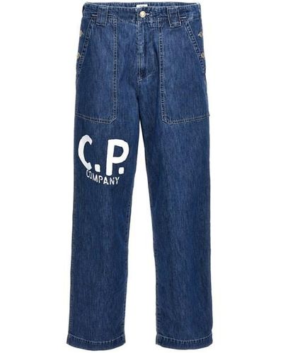 C.P. Company Jeans stampa logo - Blu