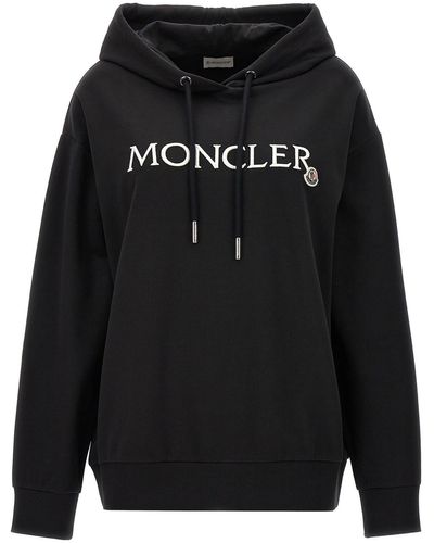 Moncler Lgoo Embroidery Hoodie - Black