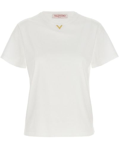 Valentino Garavani T-Shirt "V Gold" - Weiß