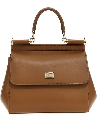 Dolce & Gabbana 'sicily' Medium Handbag - Brown