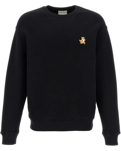 Maison Kitsuné 'speedy Fox Patch' Sweatshirt - Black