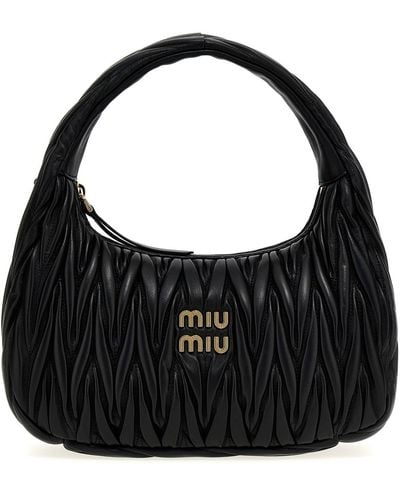 Miu Miu 'hobo Wander' Handbag - Black